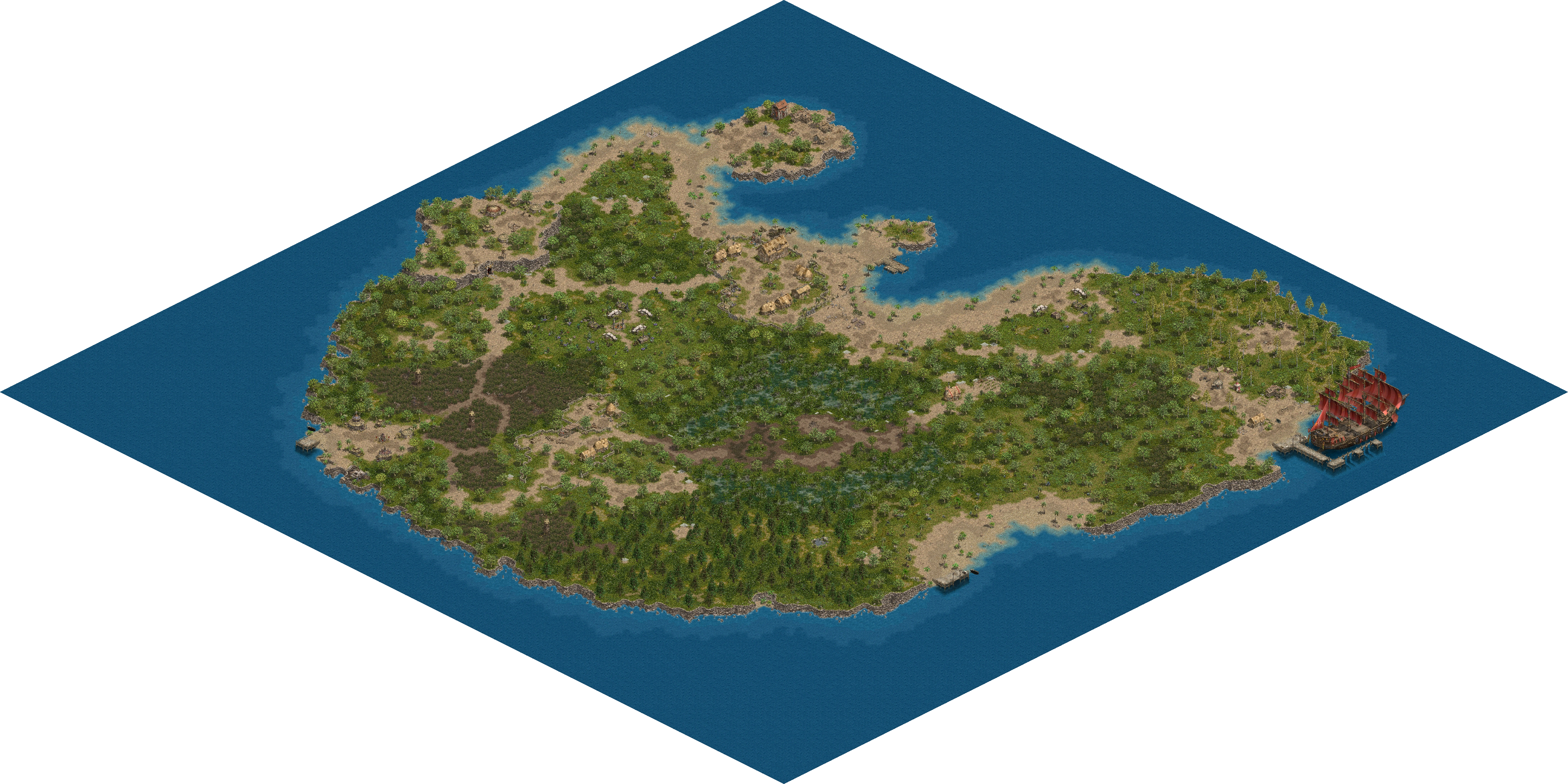 Talking Island map