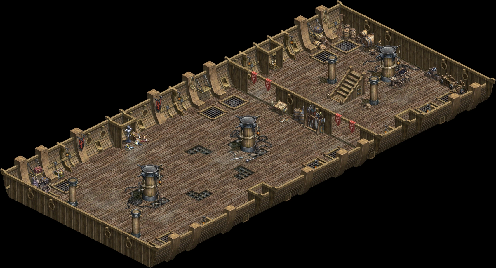 Black Battleship Cabin 3f map